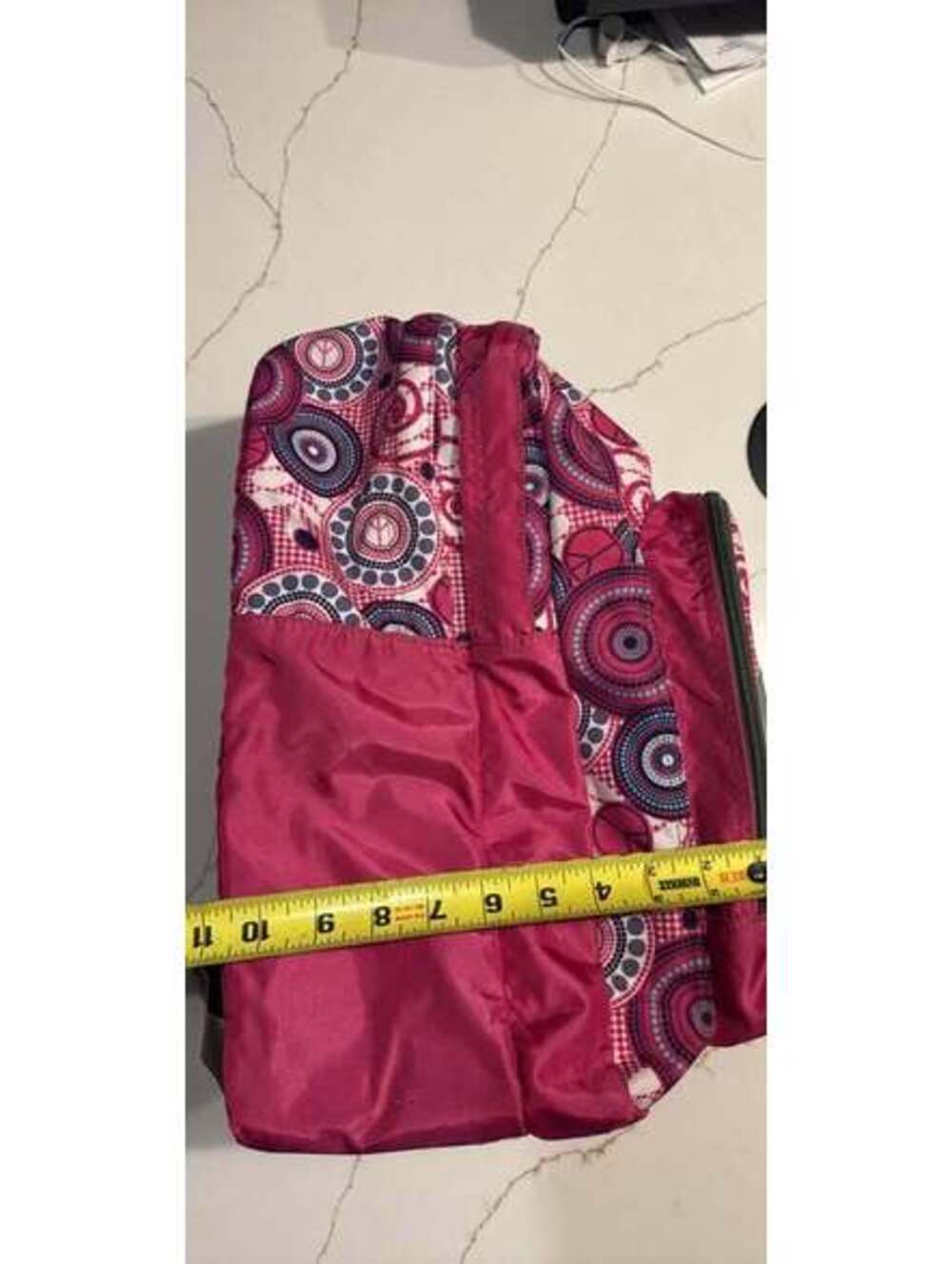 L.L.Bean Pink Peace Sign Backpack - Picture 4 of 9